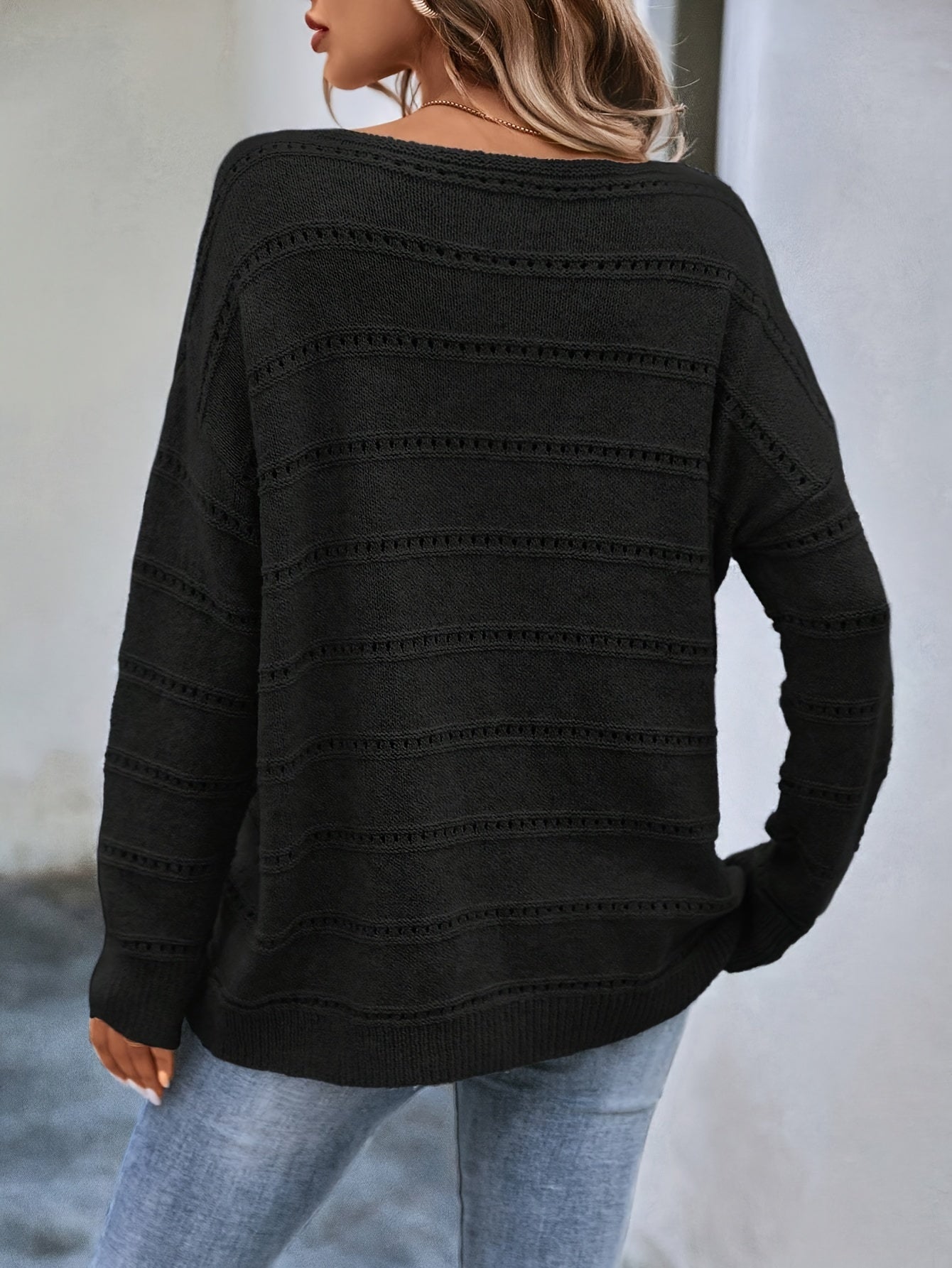 Effen Kleur Sweater Dames