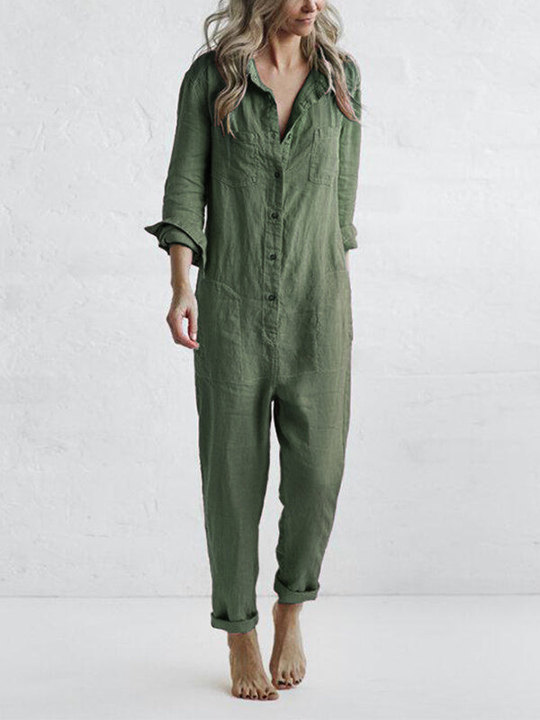 Corinne - Casual Jumpsuit Met Lange Mouwen