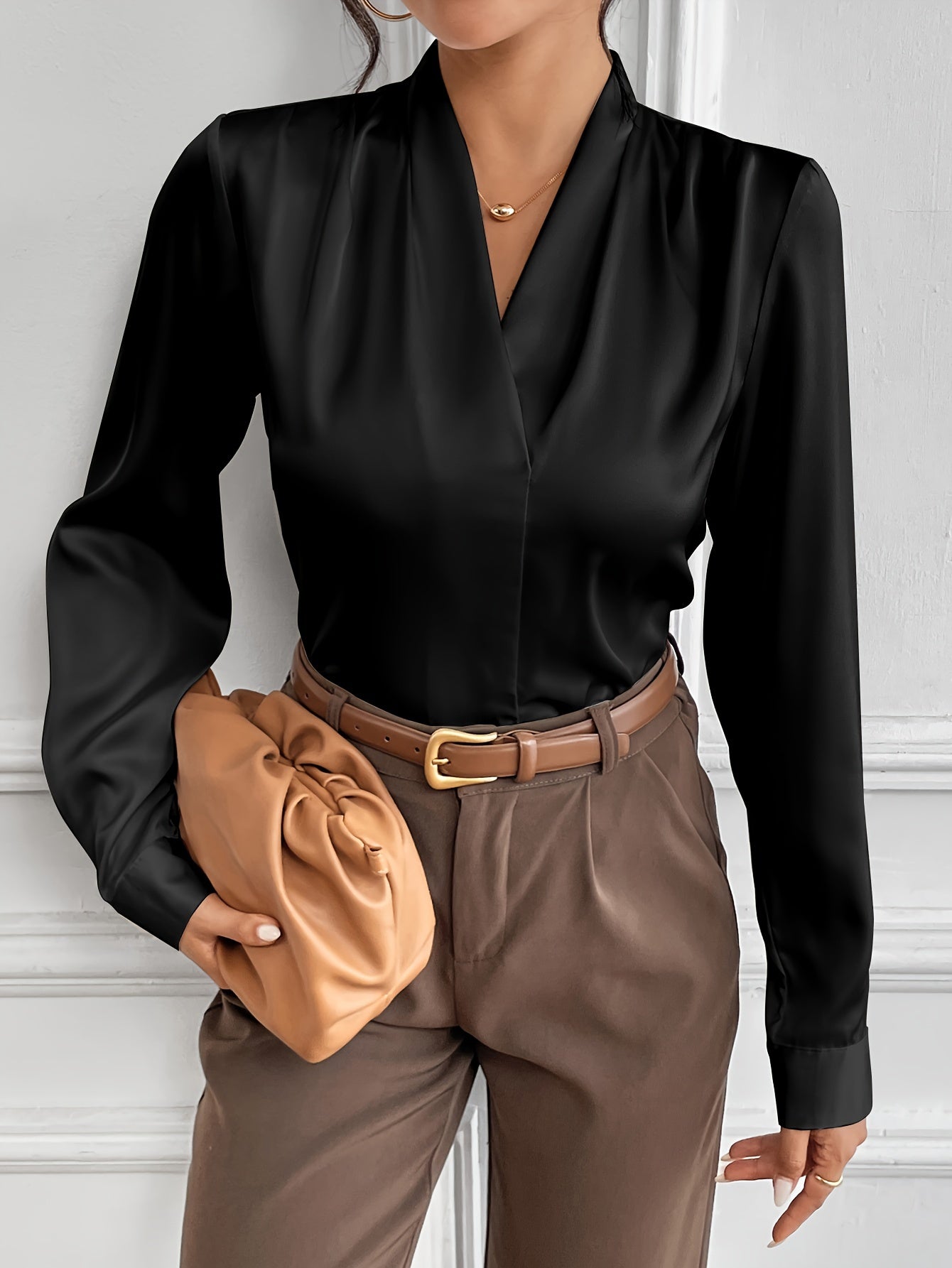 Nette Dames Blouse | Effen Kleur