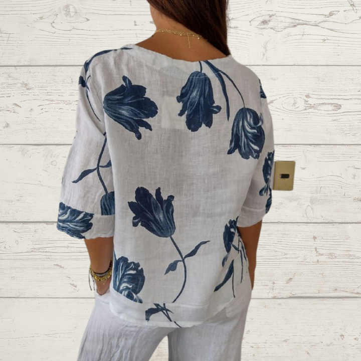 Lizette - Casual V-hals Blouse voor Dames