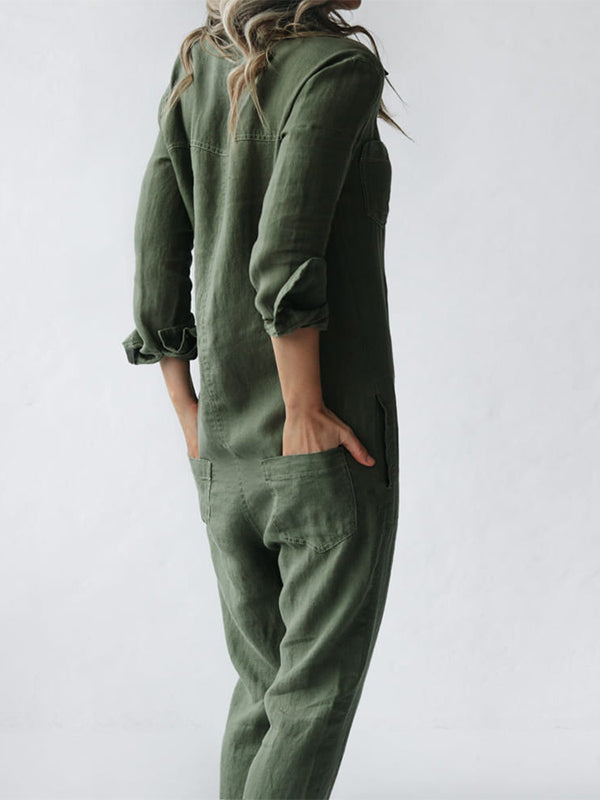 Corinne - Casual Jumpsuit Met Lange Mouwen