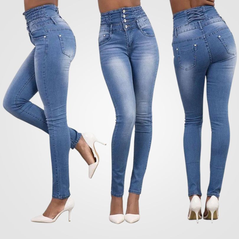 Haze - Comfort Denim Jeans Met Hoge Taille