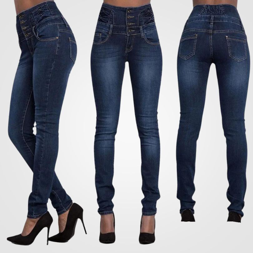 Haze - Comfort Denim Jeans Met Hoge Taille