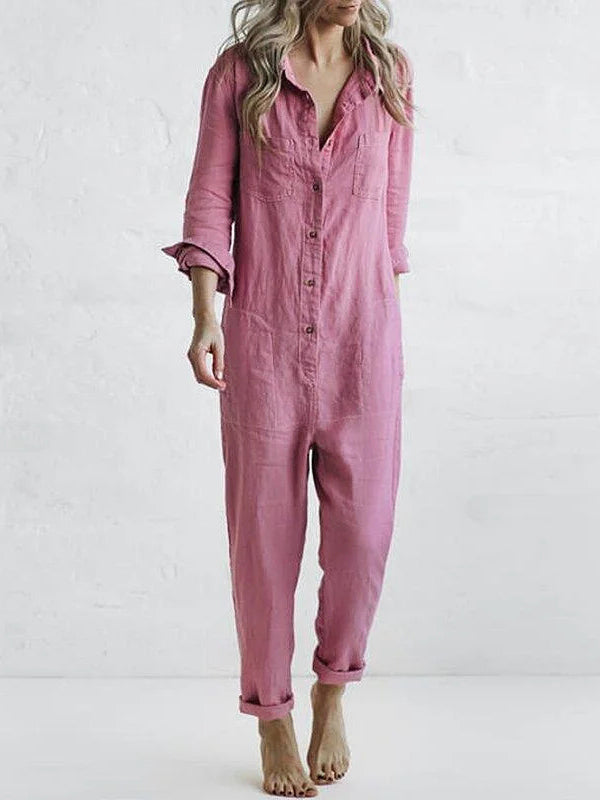 Corinne - Casual Jumpsuit Met Lange Mouwen