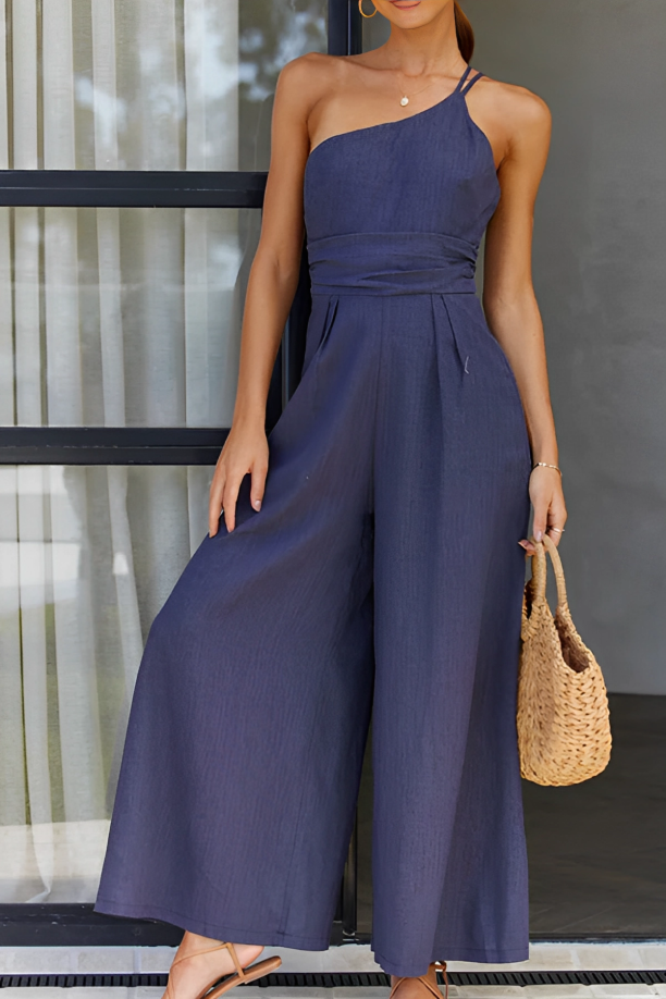 Lucy - Elegante Jumpsuit Met Eén Schouder