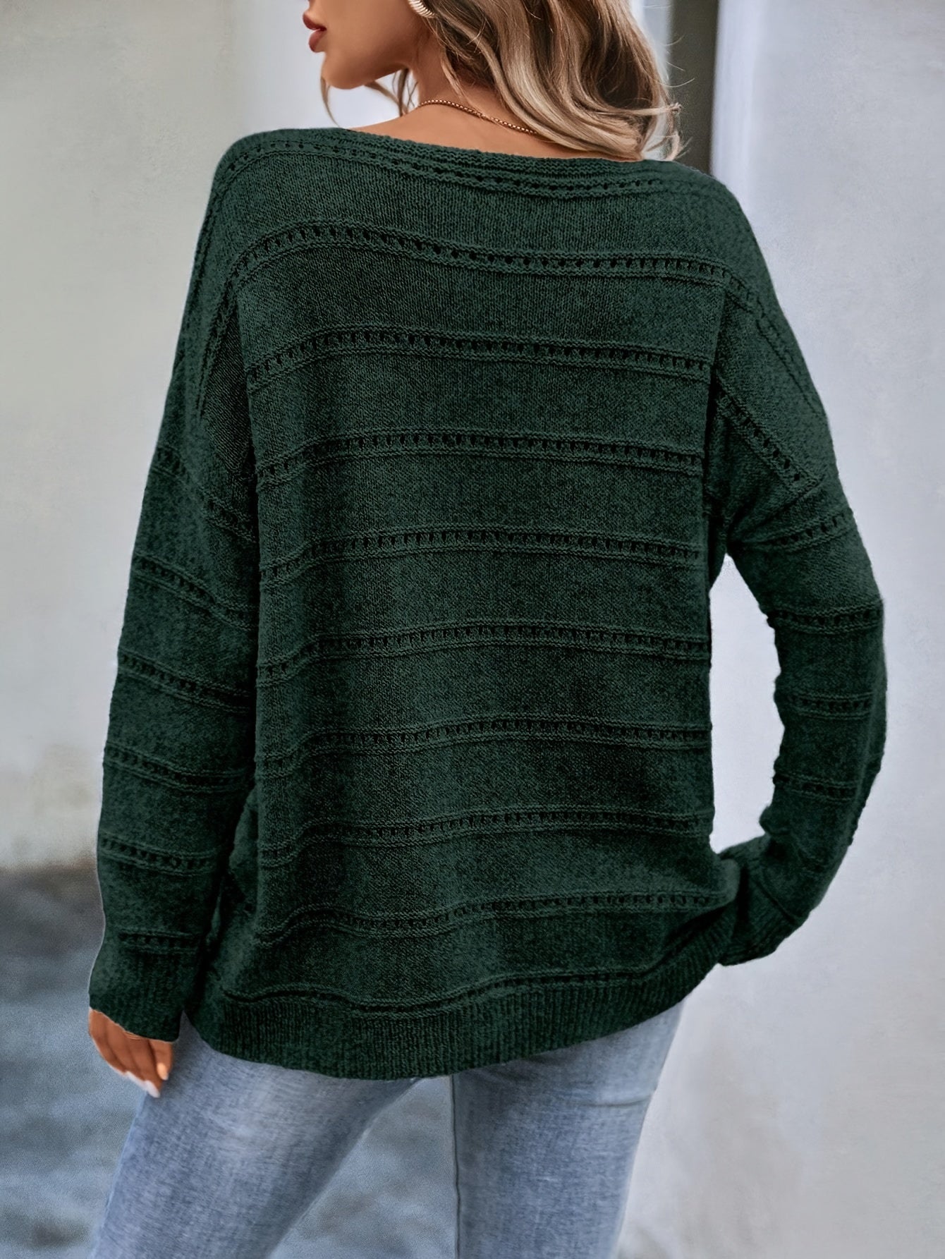 Effen Kleur Sweater Dames