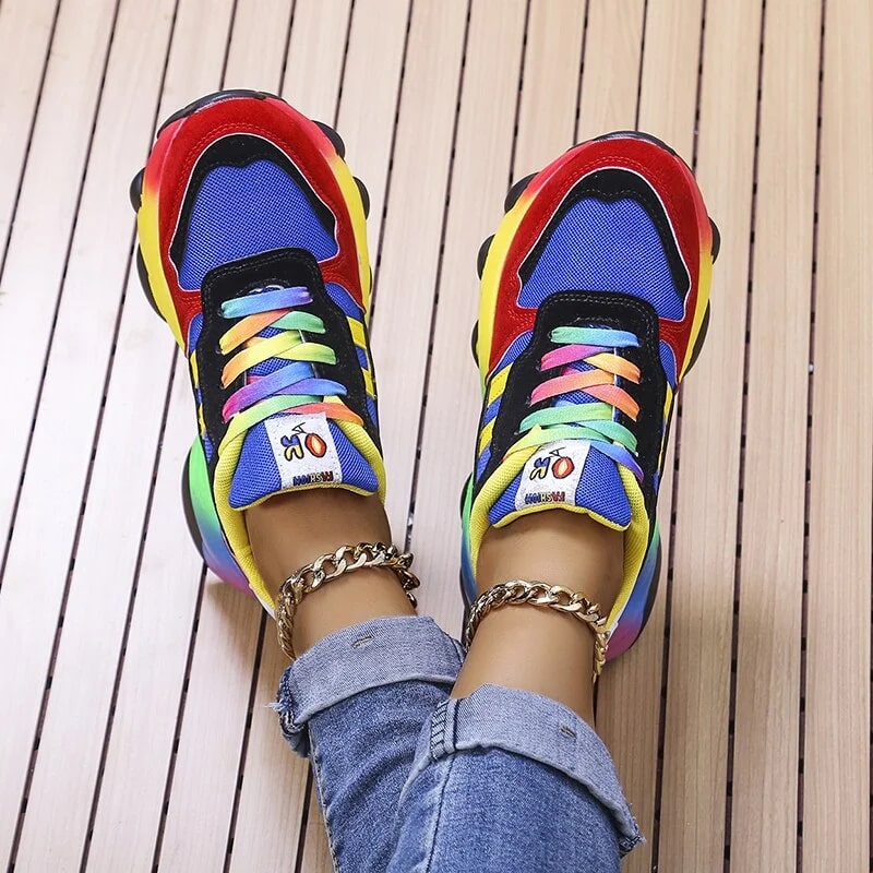 Yvette - Regenboog Sneakers