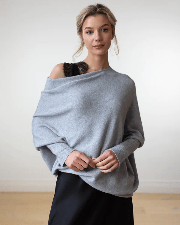 Miko - Comfy Trui Met Elegante Afwerking Bij De Schouder