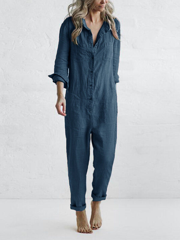 Corinne - Casual Jumpsuit Met Lange Mouwen