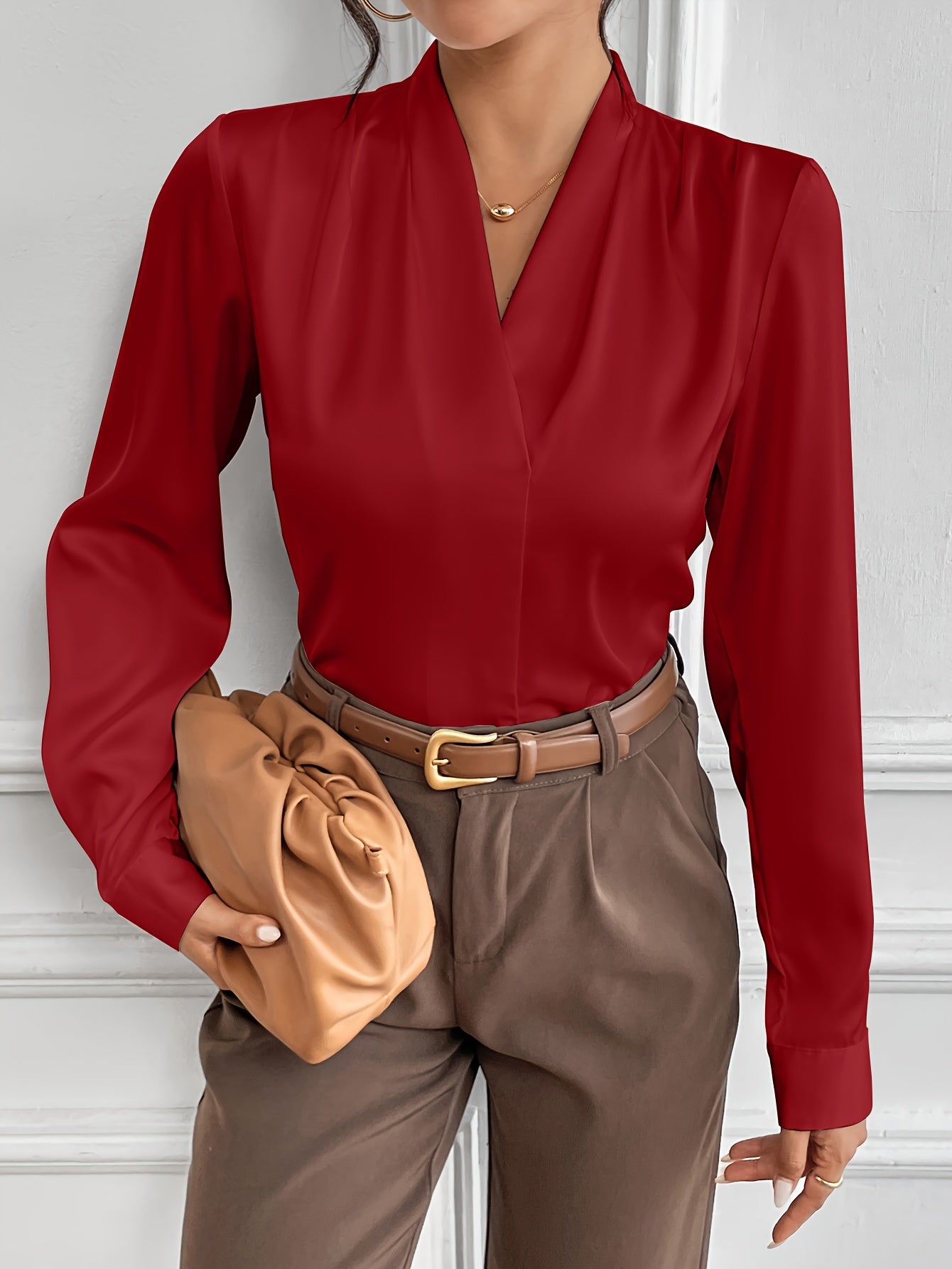 Nette Dames Blouse | Effen Kleur