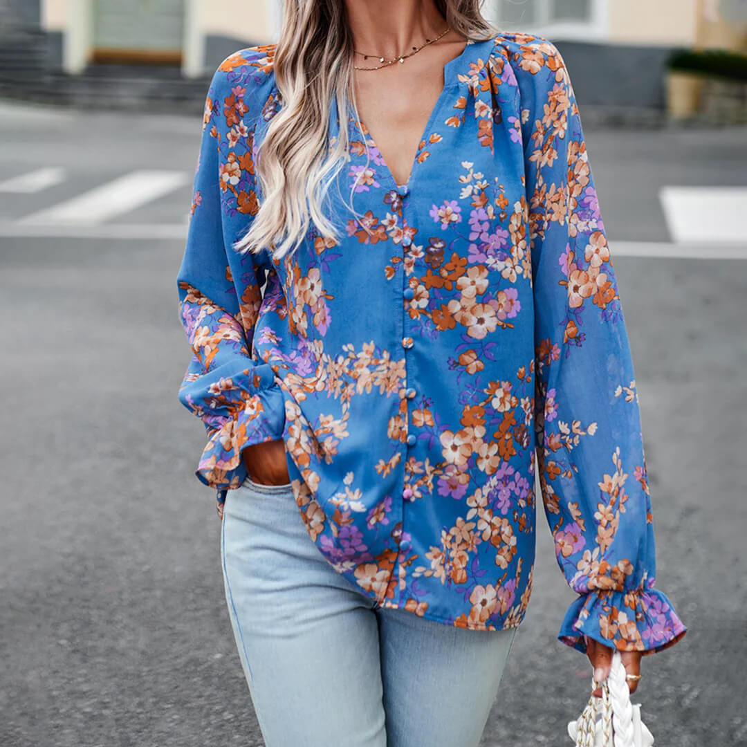 Emilie - Modieuze bloemenblouse