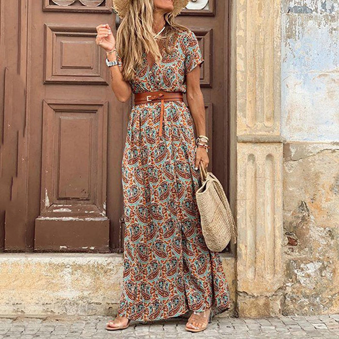 Simone - Elegante Maxi Boho Jurk