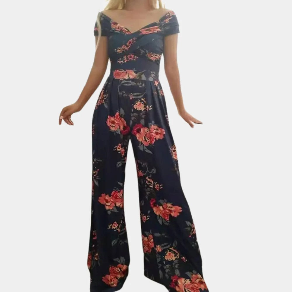 Ysabella - Stijlvolle off-shoulder jumpsuit voor dames donker