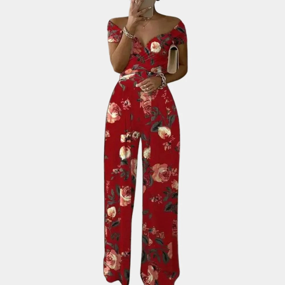 Ysabella - Stijlvolle off-shoulder jumpsuit voor dames donker