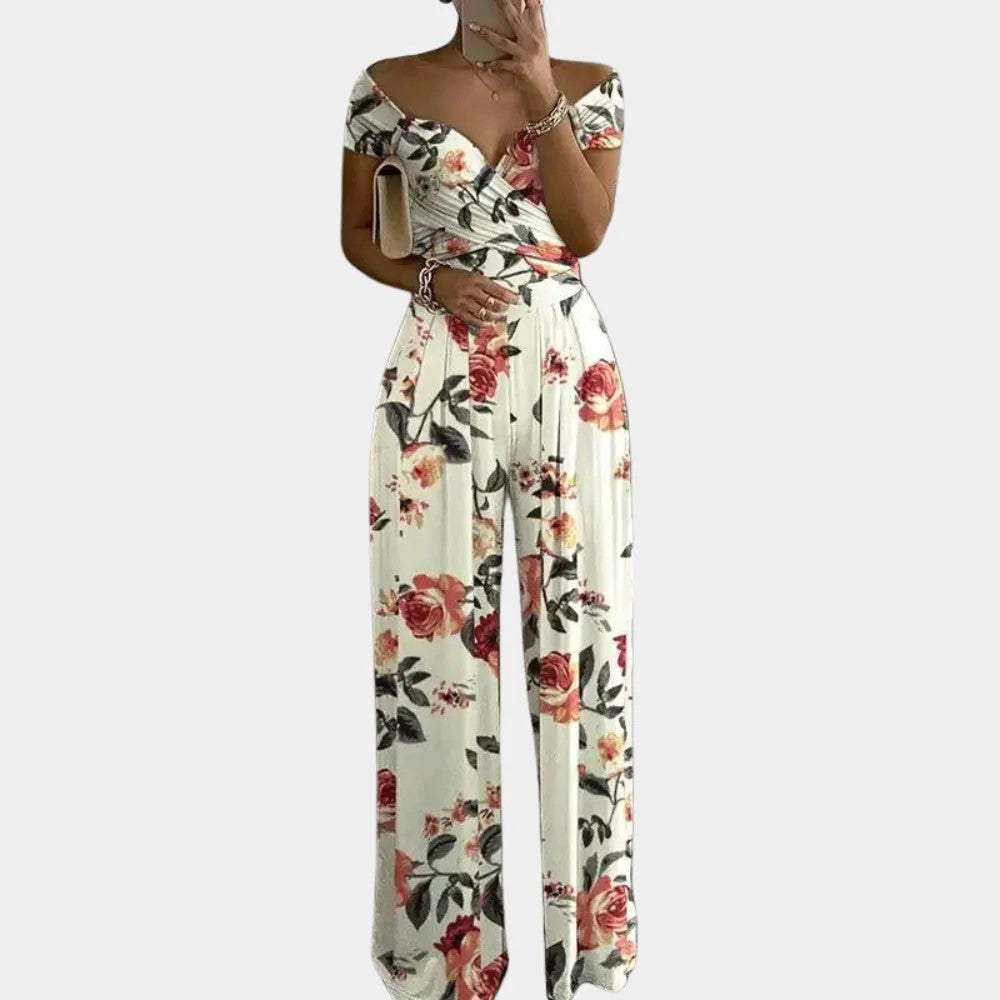 Ysabella - Stijlvolle off-shoulder jumpsuit voor dames donker