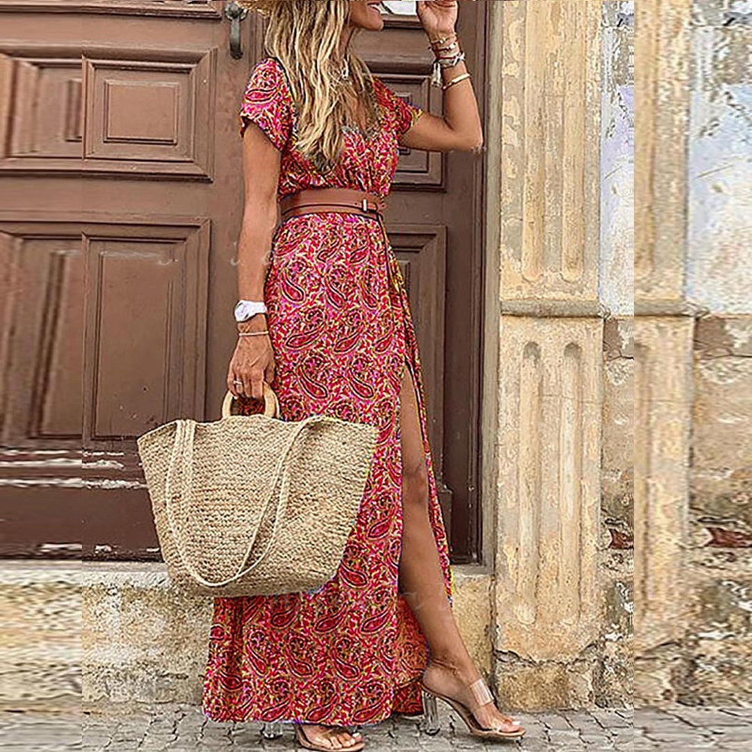 Simone - Elegante Maxi Boho Jurk