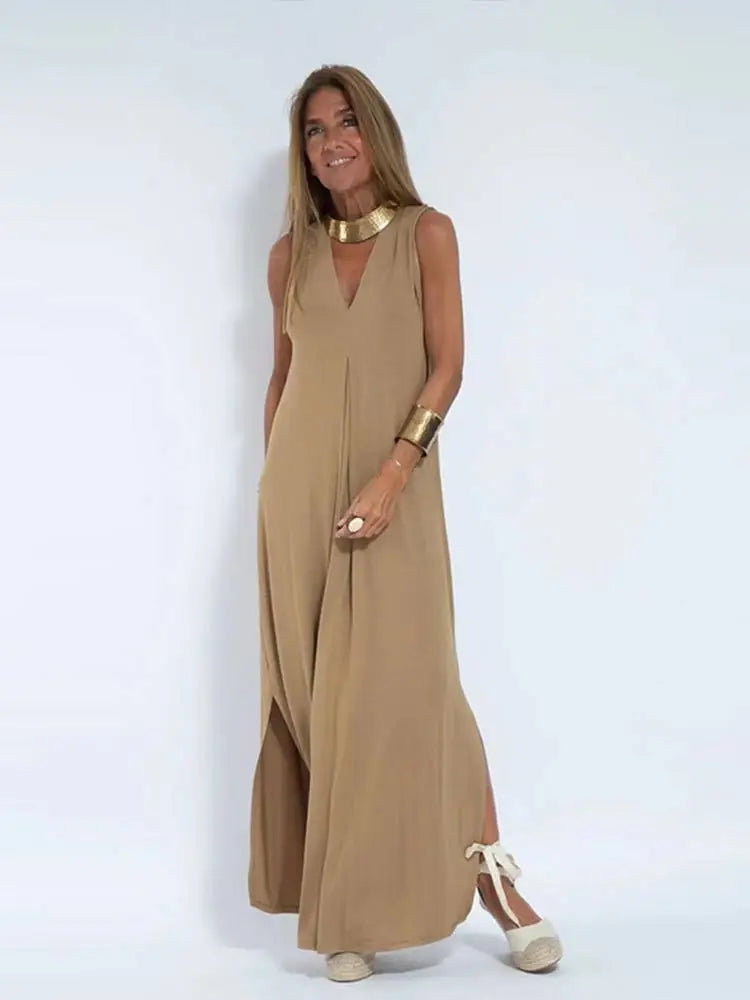 Haven - Mouwloze Maxi Jurk