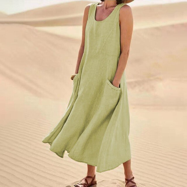 Cassandra - Mouwloze Maxi-jurk