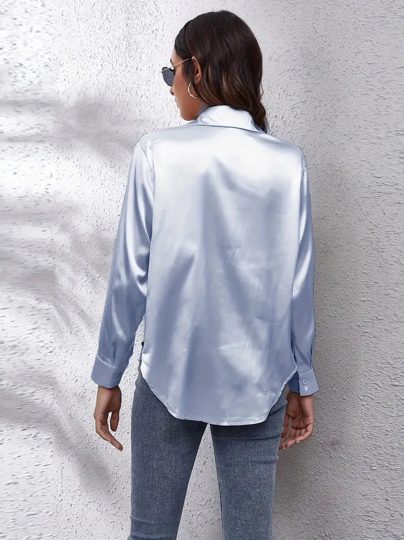 Effen Kleur Dames Blouse