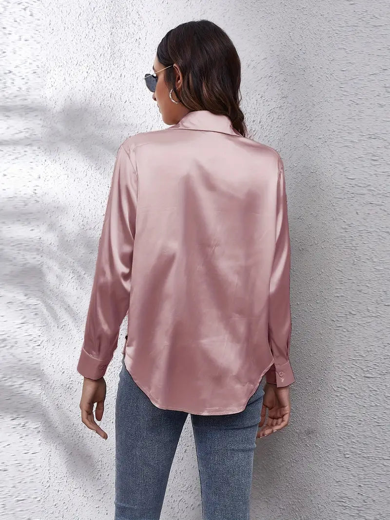 Effen Kleur Dames Blouse