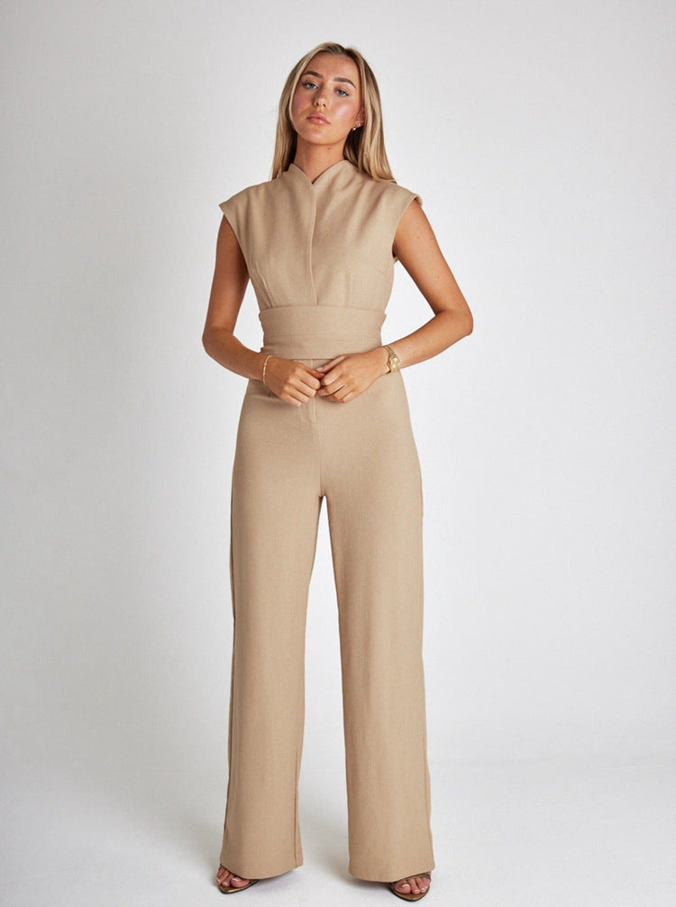 Johanna - Mouwloze Jumpsuit Met wijde Pijpen