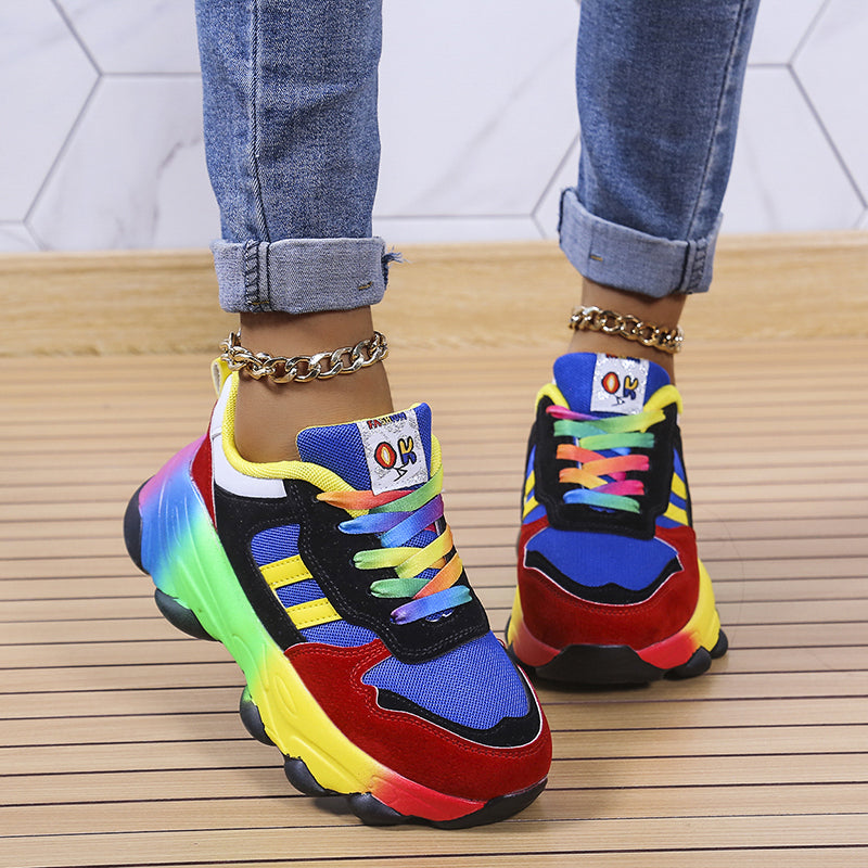 Yvette - Regenboog Sneakers