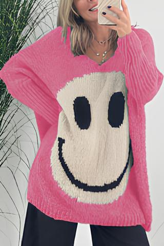 Caitlyn - Elegante Smiley Trui met Lange Mouwen