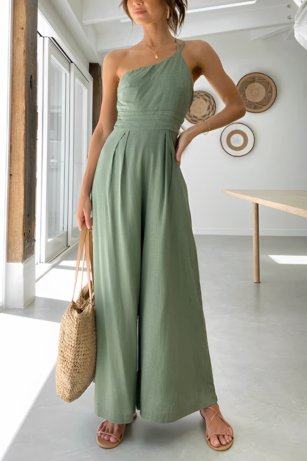 Lucy - Elegante Jumpsuit Met Eén Schouder