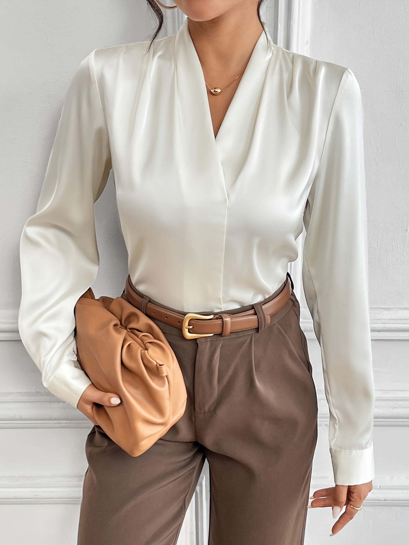 Nette Dames Blouse | Effen Kleur