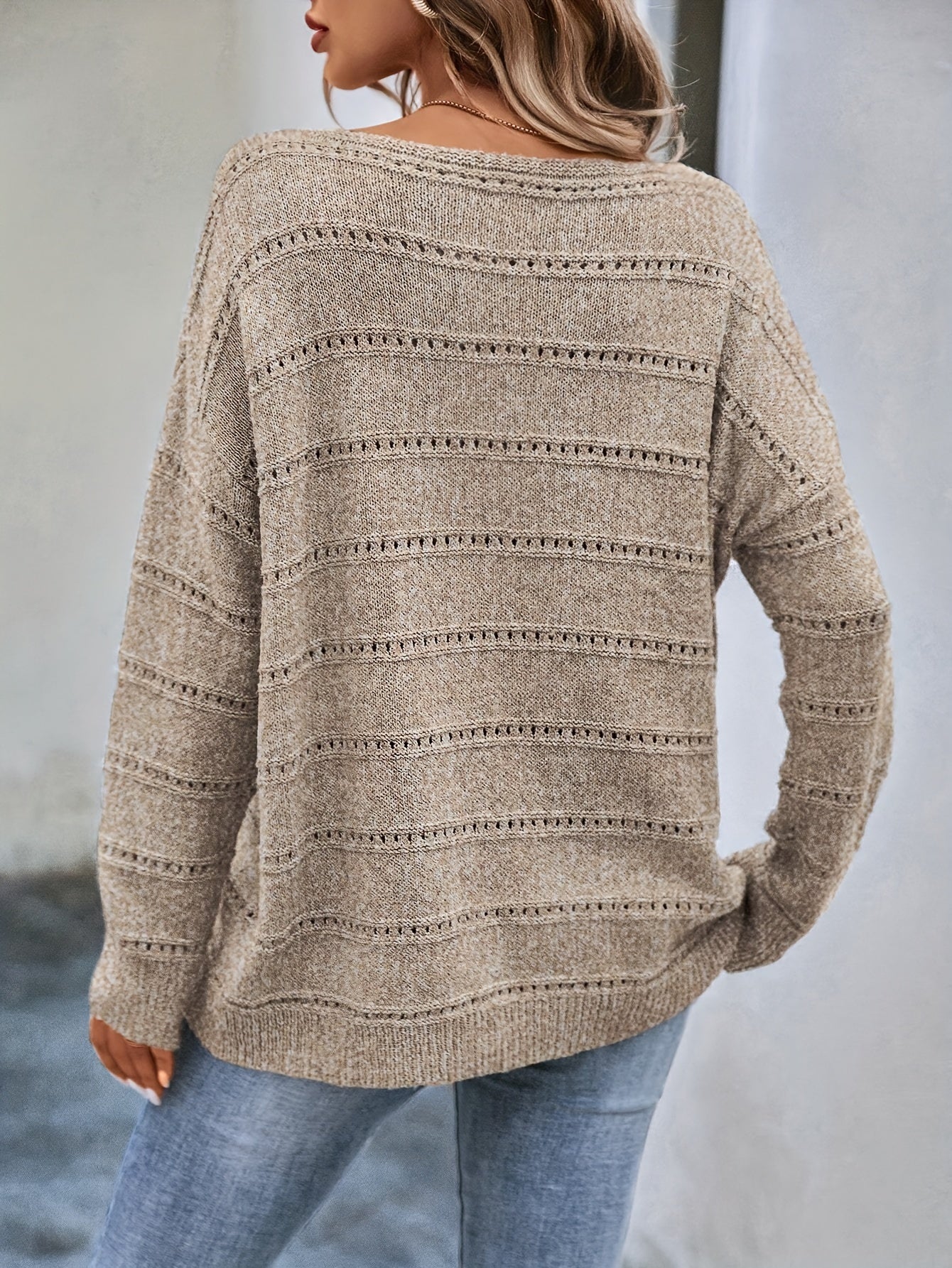 Effen Kleur Sweater Dames