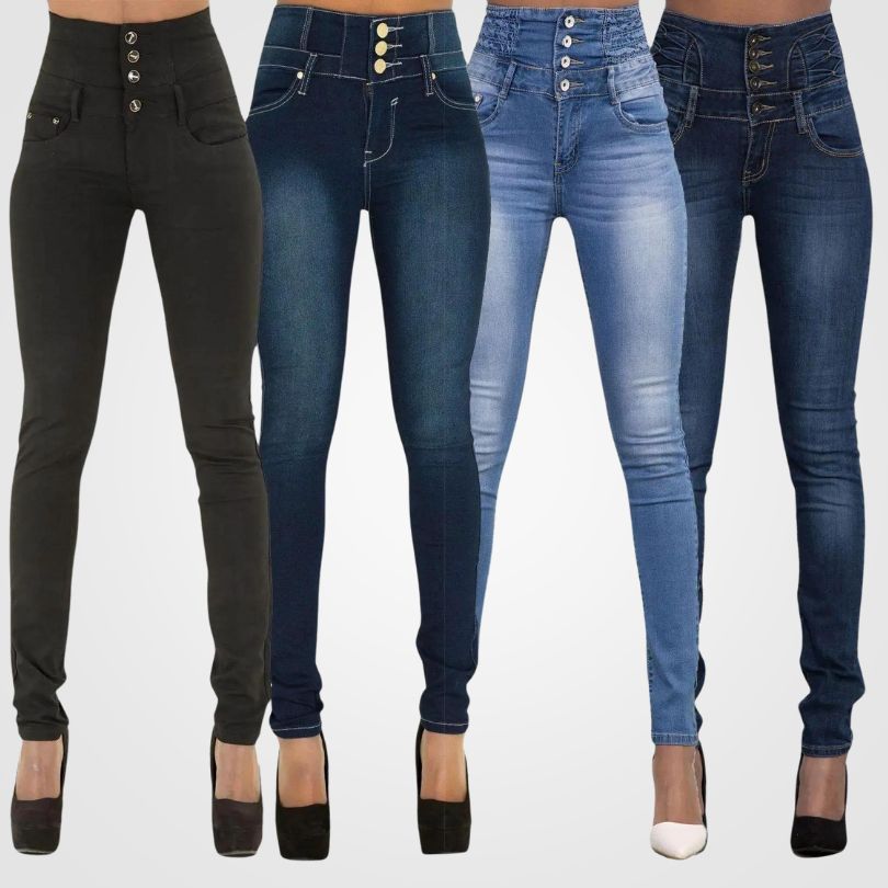 Haze - Comfort Denim Jeans Met Hoge Taille